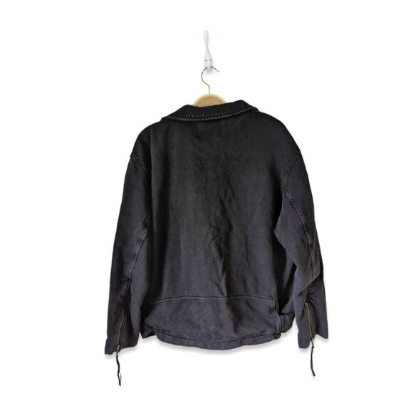 Free People Rebel Knit Moto Jacket | Cozy Biker Street Style Layer Sz S NWT - Picture 5 of 16